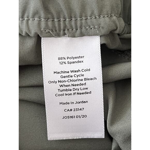 T By Talbots Pants Size 2X Wide Crop Leg Stretch High Rise Green Casual Coastal - Picture 8 of 13